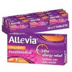 Allevia Allergy Tablets - 70 Tablets - 120mg Fexofenadine - 24hr