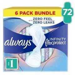Always Infinity FlexProtect Sanitary Towels, Size 1 Normal, 6