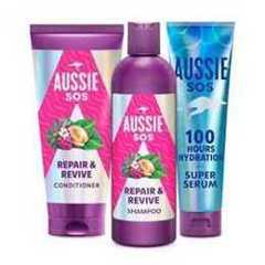 Aussie SOS Repair & Revive Shampoo & Conditioner Set & Super Serum