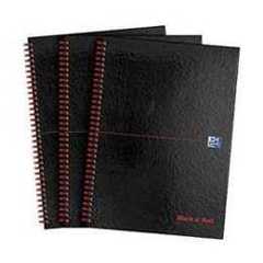 Black n' Red Oxford Black n' Red A4 Notebook, Glossy Hardback Wirebound