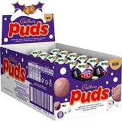 Cadbury Christmas Dairy Milk Puds, Chocolate Puds, 35 g (Box of 48)