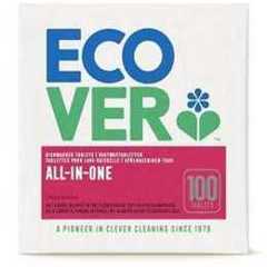 Ecover All-in-One Dishwasher Tablets, Lemon & Mandarin, 100 Tablets