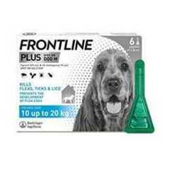 Frontline Plus Flea & Tick Treatment for Medium Dogs - 6 Pipettes