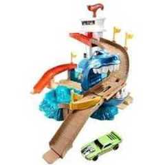 Hot Wheels Color Shifter Sharkport Showdown, Playset Shark thematic