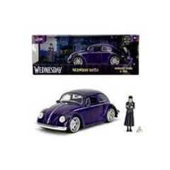 Jada Toys Wednesday Volkswagen Beetle with Figure 1:24- Toys