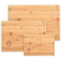 MasterChef Wooden Chopping Board Set of 3, Bamboo Cutting Boards