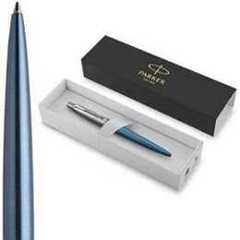 Parker Jotter Ballpoint Pen Waterloo Blue Medium Point Blue Ink