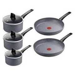 Tefal Healthy Cook On Non-Stick 5-Piece Pan Set, Glass Lids