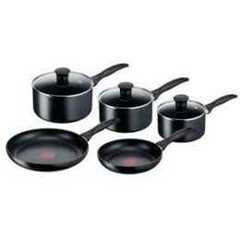 Tefal Titanium Non-Stick 5-Piece Induction Pan Set, Glass Lids