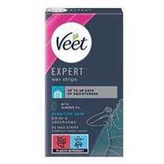 Veet Expert Bikini Cold Wax Strips, Sensitive Skin, 30 Strips, 3